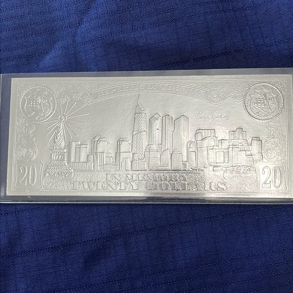 9-11 silver commemorative Certificate.